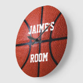 Personalized Basketball Wall Clock Große Wanduhr (Winkel)