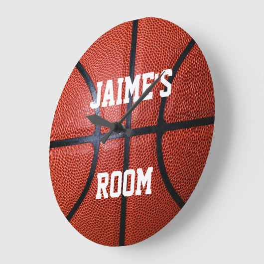Personalized Basketball Wall Clock Große Wanduhr (Winkel)