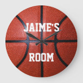 Personalized Basketball Wall Clock Große Wanduhr (Vorderseite)