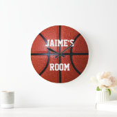 Personalized Basketball Wall Clock Große Wanduhr (Zuhause)
