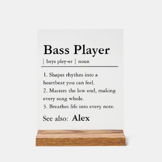 Personalized Bass Player Definition Acrylschild