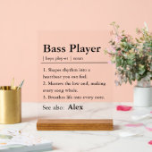 Personalized Bass Player Definition Acrylschild (Hochzeit)