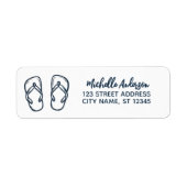 Personalized Beach Flip Flops Return Address (Vorne)