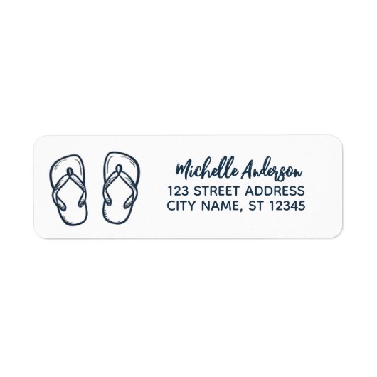 Personalized Beach Flip Flops Return Address       (Vorne)