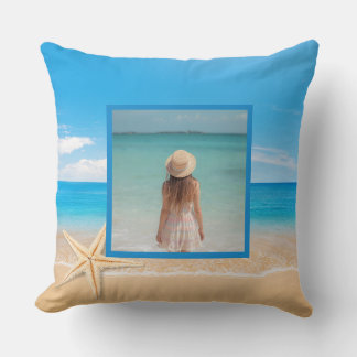 Personalized Beach House Throw Pillow – Custom Kissen
