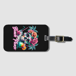 Personalized Beach Please Skull Luggage Tag Gepäckanhänger