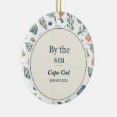 Personalized Beach Vacation Memory Ceramic Keramik Ornament (Rechts)