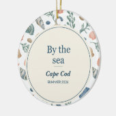 Personalized Beach Vacation Memory Ceramic Keramik Ornament (Links)