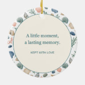 Personalized Beach Vacation Memory Ceramic Keramik Ornament (Hinten)
