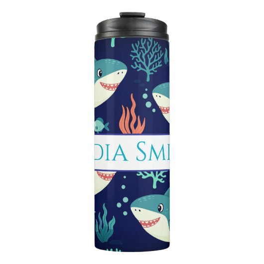 Personalized Beachy drink tumbler Thermosbecher (Vorderseite)