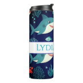 Personalized Beachy drink tumbler Thermosbecher (Nach links gedreht)