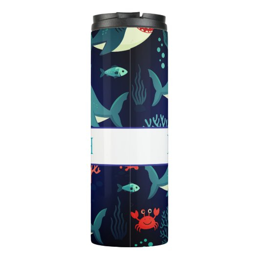Personalized Beachy drink tumbler Thermosbecher (Rückseite)