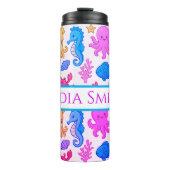 Personalized Beachy drink tumbler Thermosbecher (Vorderseite)