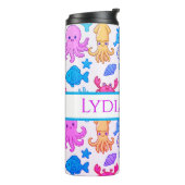 Personalized Beachy drink tumbler Thermosbecher (Nach links gedreht)