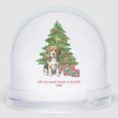Personalized Beagle Dog Christmas Schneekugeln (Rückseite)
