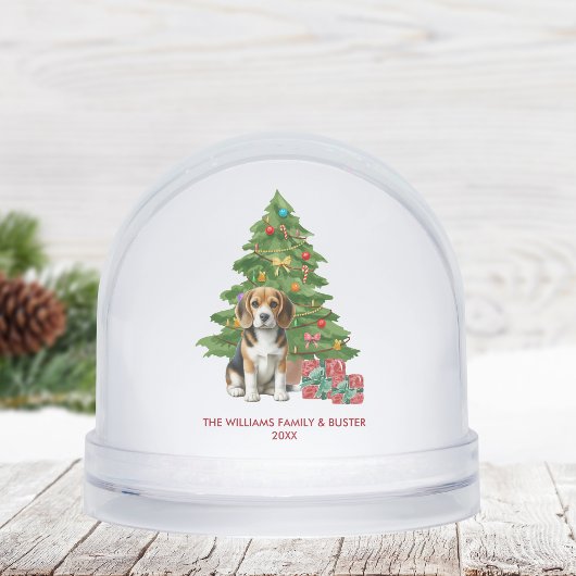 Personalized Beagle Dog Christmas Schneekugeln