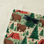 Personalized Bear Camping Kids Strandtuch (Beispiel)