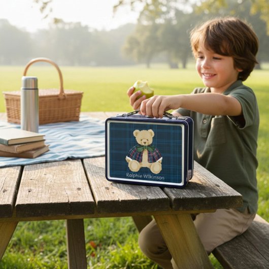 personalized Bear cute modern Metall Brotdose