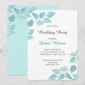Personalized Beautiful Eucalyptus Greenery Einladung (Vorne/Hinten)
