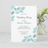 Personalized Beautiful Eucalyptus Greenery Einladung (Stehend Vorderseite)
