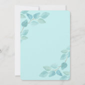 Personalized Beautiful Eucalyptus Greenery Einladung (Rückseite)