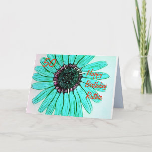 Personalized Beautiful Flower Happy Birthday Card Karte