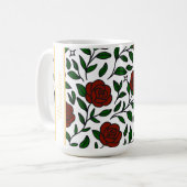 Personalized Beauty and Beast Garden Rose Name Red Kaffeetasse (Vorderseite Links)