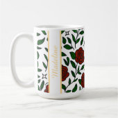 Personalized Beauty and Beast Garden Rose Name Red Kaffeetasse (Links)