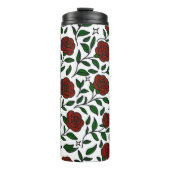 Personalized Beauty and Beast Garden Rose Name Red Thermosbecher (Vorderseite)