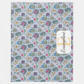 Personalized Beauty and the Beast Book Girl Fleecedecke (Vorderseite)