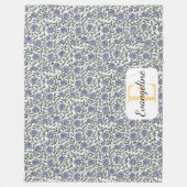 Personalized Beauty Beast Garden Rose Purple Fleecedecke (Vorderseite)