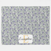 Personalized Beauty Beast Garden Rose Purple Fleecedecke (Vorderseite (Horizontal))