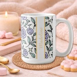 Personalized Beauty Beast Garden Rose Purple Kaffeetasse