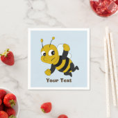 Personalized bee cartoon napkins serviette (Beispiel)