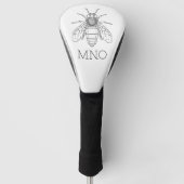 Personalized Bee Monogram Golf Headcover (Vorderseite)