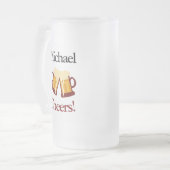 Personalized Beer Lovers Retirement Mattglas Bierglas (Vorderseite Links)