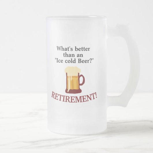 Personalized Beer Lovers Retirement Mattglas Bierglas (Rechts)