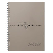 Personalized Beige Celestial Spiral Notebook Notizblock (Vorderseite)