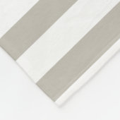 Personalized Beige Striped Baby Blanket – Neutral Fleecedecke (Ecke)