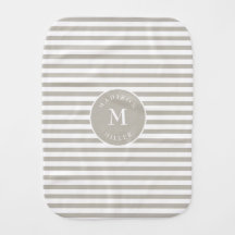 Personalized Beige Striped Neutral