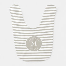 Personalized Beige Striped Neutral