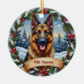 Personalized Belgian Shepherd Christmas Keramik Ornament (Vorne)
