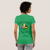 Personalized Belgium Ireland USA Shamrock Women's T-Shirt (Schwarz voll)