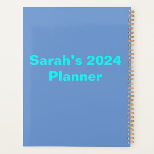 Personalized “Believe” 2024 Planner, Puppy  Planer (Rückseite)