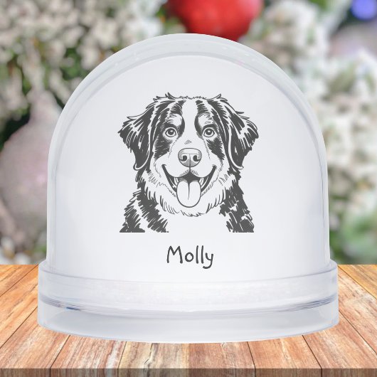 Personalized Bernese Mountain Dog Christmas Schneekugeln