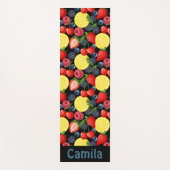 Personalized Berries & Citrus Pattern  Yogamatte (Vorderseite)