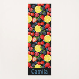 Personalized Berries & Citrus Pattern  Yogamatte