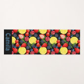 Personalized Berries & Citrus Pattern  Yogamatte (Vorderseite (Horizontal))