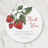 Personalized Berry Baby Shower Favor Tag Geschenkanhänger (Vorderseite)