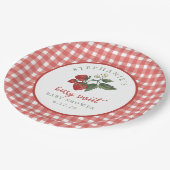 Personalized Berry Sweet Baby Shower Napkin Pappteller (Schrägansicht)